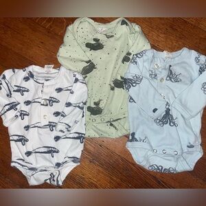 3 piece ocean aquatic vacation beach water bundle lot baby clothes long sleeve